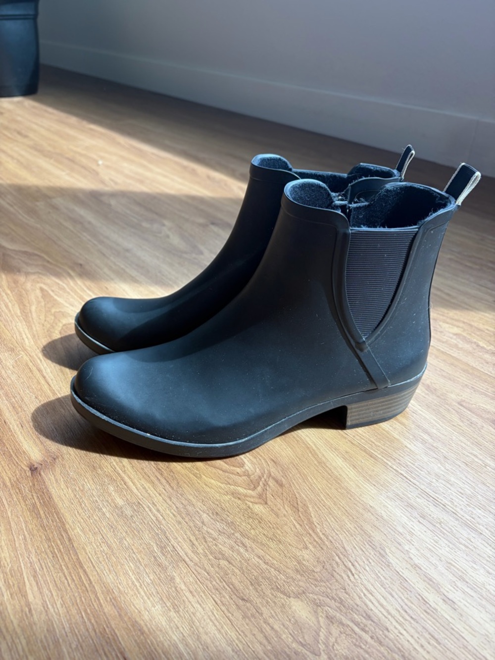 Lucky Brand Basel H20 Black Chelsea Ankle Rain Boots